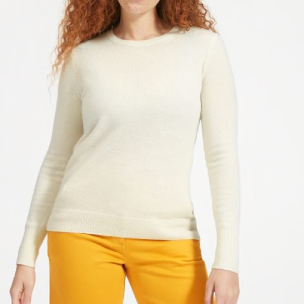 EVERLANE Cashmere Crew in Bone
